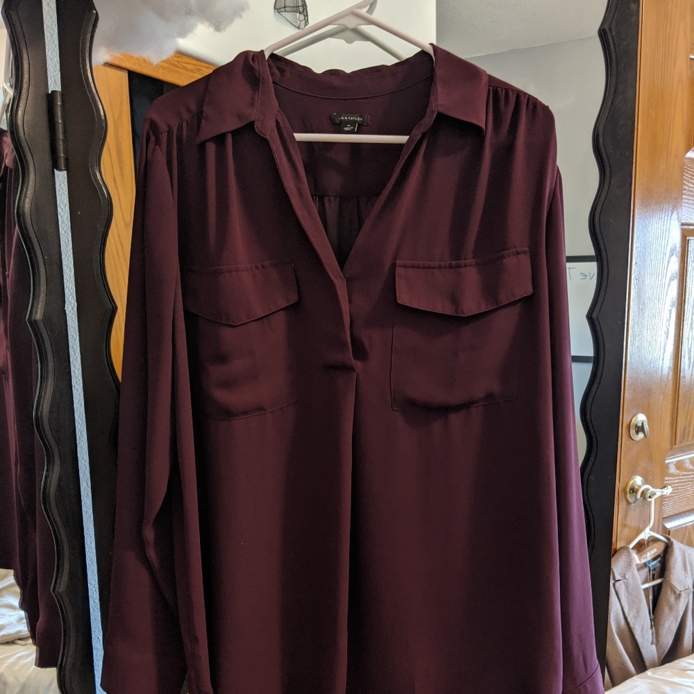 Plum Ann Taylor Blouse